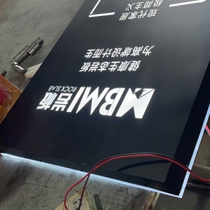 专业不锈钢镂空灯箱招牌uv立体喷漆金色金属高端黑色装饰发光字