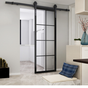 铝合金玻璃谷仓门吊轨厨房单扇移门推拉门隔断厕所门卫生间门简约