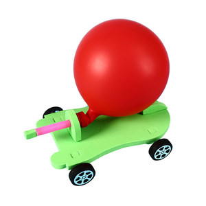 DIY气球反冲力小车 小学生科学实验器材科技制作科普玩具家庭作业