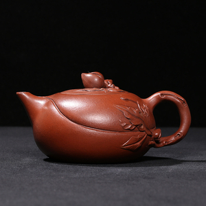台湾回流老紫砂壶文革紫砂一厂老壶汪寅仙制清水泥全手工寿桃壶