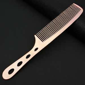 理发梳子剪发梳发型师太空铝防平头梳静电男士苹果梳子薄款美发师