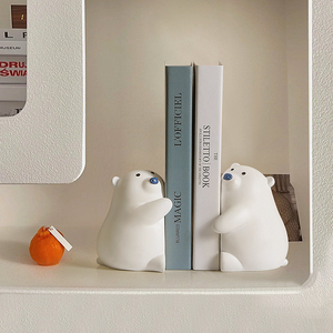 创意抱抱熊办公桌摆件女生可爱书桌装饰办公室书架书挡桌面小摆设