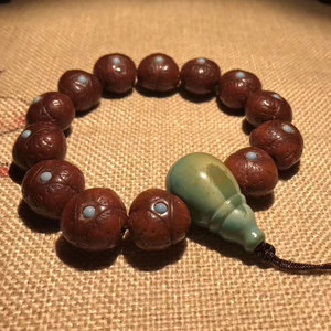 尼泊尔龙眼菩提包浆浓厚高油高密 男女手串手链佛珠念珠送礼收藏