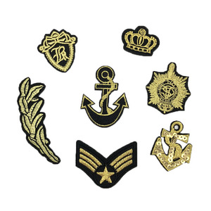 刺绣英伦风小布贴衣服装饰logo贴标绣花章针线贴花羽绒服背胶补丁