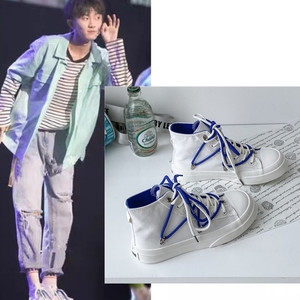 活宝_tb淘宝宋亚轩同款鞋子帆布鞋女夏款板鞋刘耀文高帮设计感日系