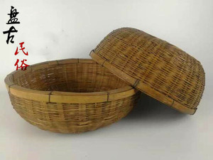 怀旧藤编老菜篮子手工编老针线簸萝盛馒头器具民俗老农具老物件