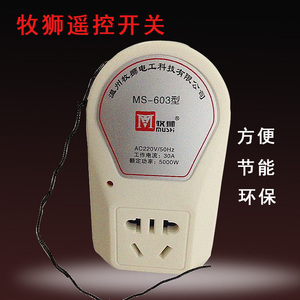 牧狮无线遥控开关插座220v家用水泵单路大功率1千米可穿墙