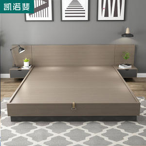 床现代简约实高箱储物床1.5米小户型主卧双人1.8米榻榻米木板式床