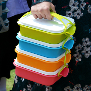 春游野餐便当盒网红出游户外露营水果食物盒轻便多层大容量食品级