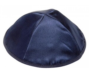 以色列进口犹太纪念品头饰小圆帽子蓝色夏天薄基帕现货