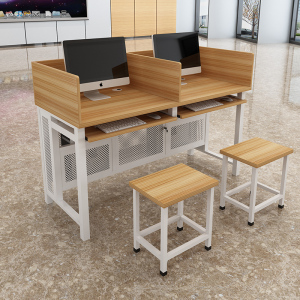 学校机房电脑桌中小学学生微机教室办公桌子网吧培训班课桌椅组合