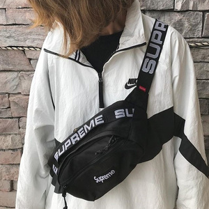 现货 supreme 18ss 44th waist bag 男女休闲斜挎包 户外胸包腰包