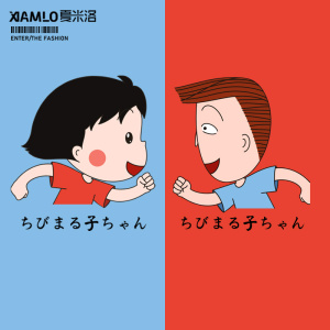 樱桃小丸子联名花轮不一样的情侣装t恤网红同款夏装卡通印花短袖