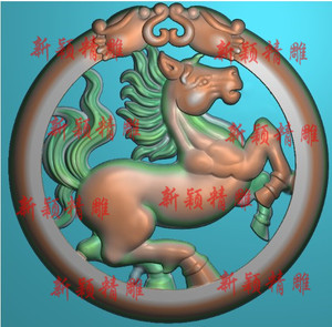 精雕图龙马精神