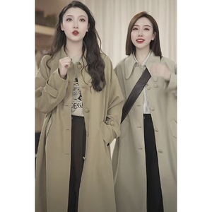 杭州意法风衣女中长款2024早春新款韩版流行高端欧货爆款外套大衣