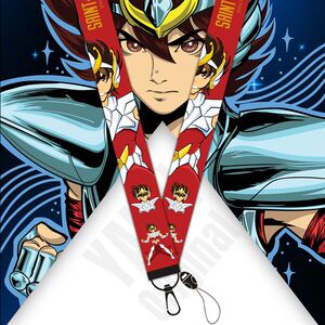 圣斗士星矢手机挂绳长挂脖腕带动漫织带挂件挂绳钥匙扣学生男女款