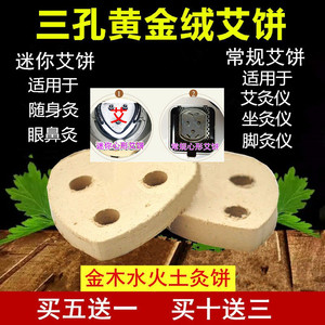 迷你艾饼一生艾家用艾片益生仪器专用立式温灸仪养生艾灸心形三孔