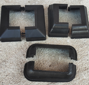 锌钢护栏装饰盖 塑料单边盖 分体盖 半边盖 黑色装饰盖 塑料脚盖