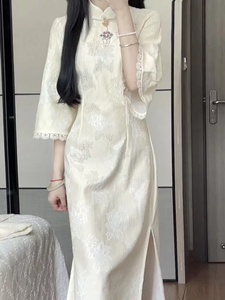 民国风旗袍女新中式2024春夏季新款改良年轻少女小个子连衣裙显瘦