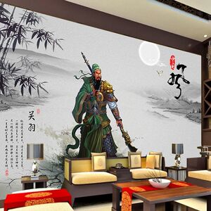 关公背景墙壁纸