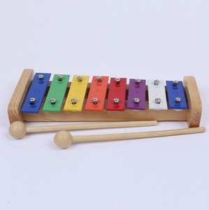 儿童益智玩具敲打八音琴 超准音15音彩色铝板琴 手敲琴早教8音琴