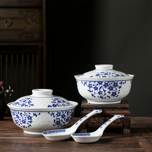 带盖瓷碗家用景德镇