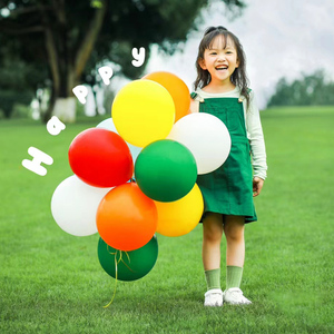 彩色气球束儿童周岁生日装饰幼儿园毕业照户外草坪野餐拍摄道具