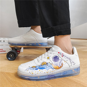 aj男鞋秋季2021新款空军一号低帮板鞋百搭太空宇航休闲运动潮鞋