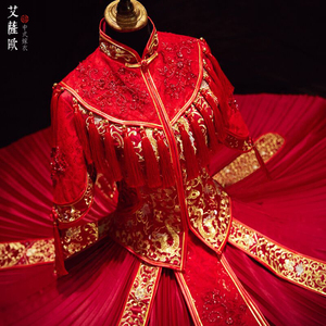 古代婚服凤冠霞帔中式