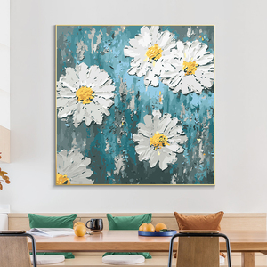 清新雏菊|数字油画diy手工填充植物花卉艺术感客厅装饰油彩丙烯画