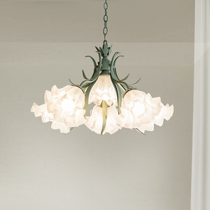 北欧田园风格花朵灯客厅创意个性美式乡村网红吊灯餐厅卧室灯具
