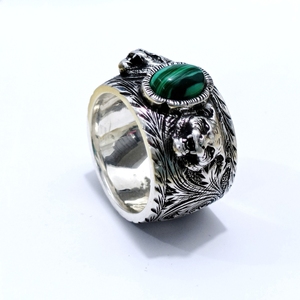 猪猪女孩的旺铺淘宝gucci古驰古奇男女戒指互扣绿松石宝石绿色珐琅