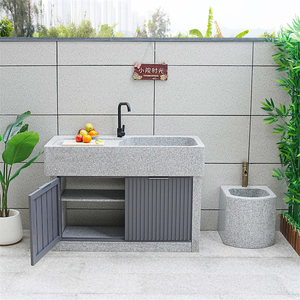 天然大理石材水池户外石头洗衣池阳台洗手盆室外一体整石庭院水槽