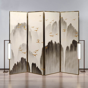 手绘画屏风隔断