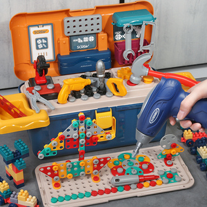 拧螺丝玩具儿童工具箱男孩益智电钻螺丝钉刀套装拆装修理组装3岁6