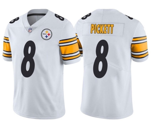 NFL橄榄球服 匹兹堡钢人Steelers 8号PICKETT 皮克特球衣比赛服男