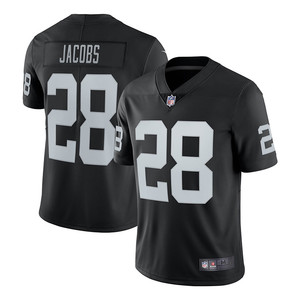 NFL橄榄球服 Oakland Raiders 奥克兰突袭者28号JACOBS球衣刺绣版