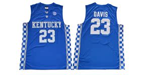 ncaa肯塔基大学球衣23号戴维斯篮球服 浓眉哥 kentucky蓝色队服