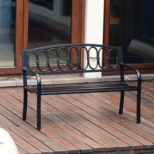 紫叶户外公园椅长椅庭院小区广场铁艺长椅户外休闲靠背双人长座椅