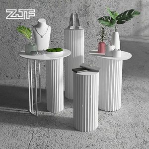 众匠坊圆柱展示台橱窗产品中岛流水陈列台展会展厅组合布置台d4