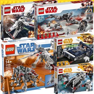 乐高星球大战雪地飞车75218经典x-翼战机10195共和国空投战舰玩具