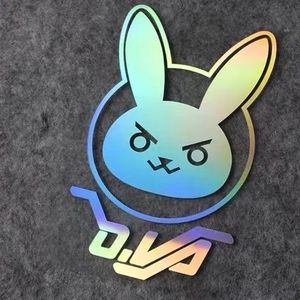 守望先锋贴纸镂空雕刻dva兔子头像贴纸守望先锋贴纸电脑箱包汽车
