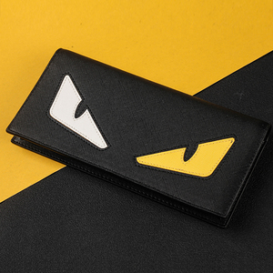 000人付款淘宝fend小怪兽男士钱包长款青年个性情侣时