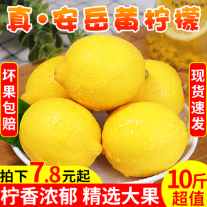 四川安岳黄柠檬10斤应当季整箱新鲜皮薄奶茶店专用现摘柠檬包邮5