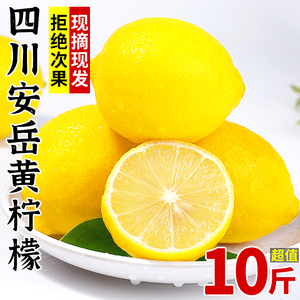 四川安岳黄柠檬10斤大果当季新鲜水果现摘皮薄香水鲜甜青柠檬包邮