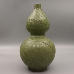 同款货源tb6597467306淘宝宋代耀州窑葫芦瓶 完整0人付款1800.