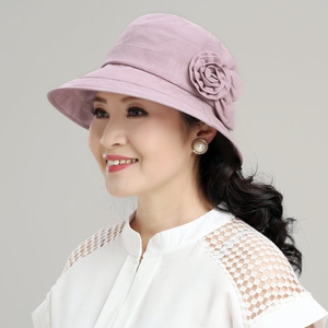 老年人夏季凉帽女士帽子奶奶盆帽妈妈渔夫帽时尚百搭中年人秋季薄