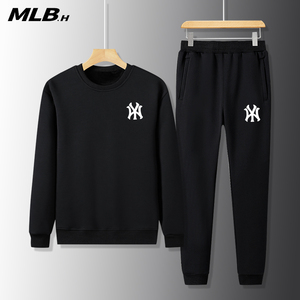 mlb h男士运动套装春季休闲宽松卫衣春秋潮牌帅气搭配一套ny男装