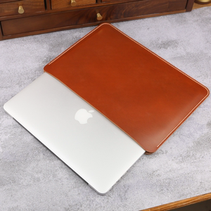 适用于苹果Macbook笔记本电脑复古皮套内胆包黄棕头层牛皮植鞣革MACX01S