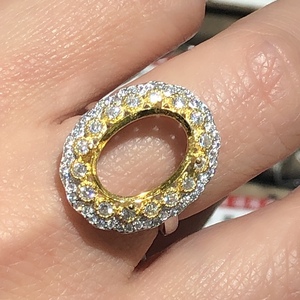 002人付款淘宝s62925纯银镀金简约百搭银饰精工镶嵌心形6*6满钻戒指